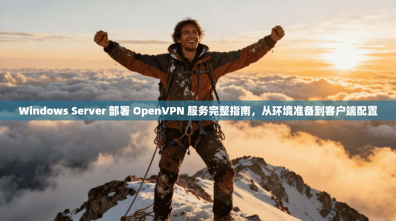 Windows Server 部署 OpenVPN 服务完整指南，从环境准备到客户端配置